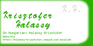 krisztofer halassy business card